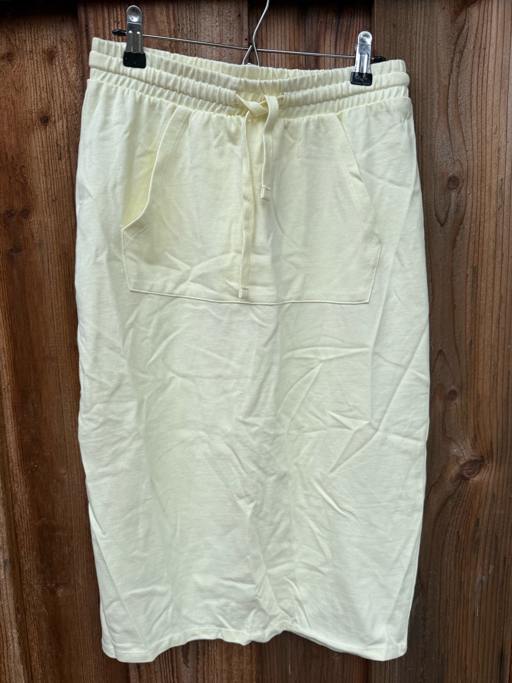 NWT yellow Drawstring Midi Skirt